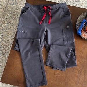 Figs Yola Skinny Scrub Pants-Charcoal